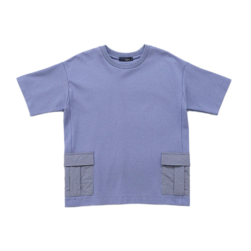 Boy Oversized Combined Top - Dusty Blue - SB2302182C