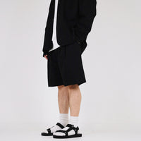 Men Wide Leg Shorts - Black - SM2212167B