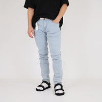 Men Skinny Long Jeans With Belt - Light Blue - SM2303028A