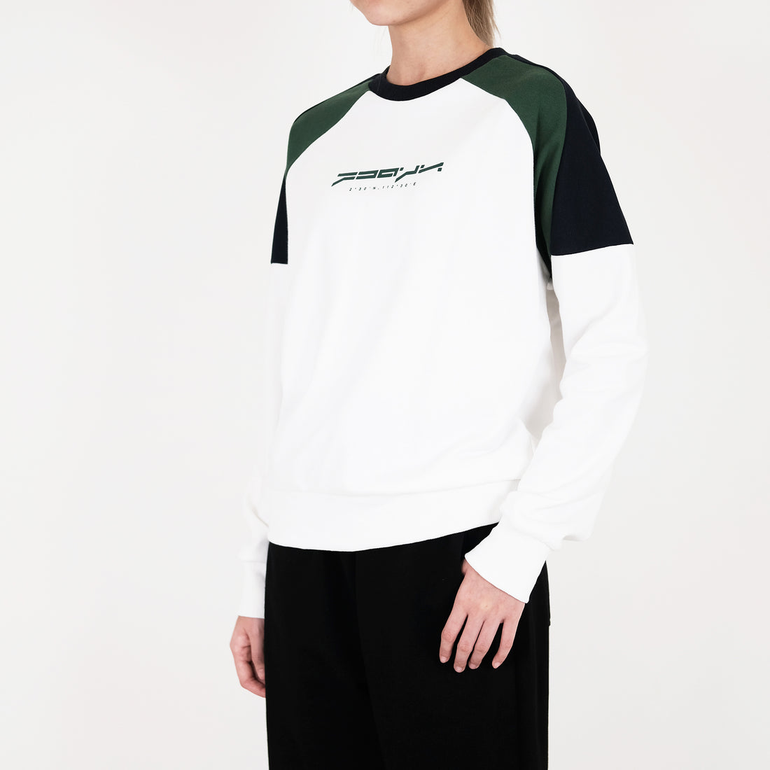 Women Contrast Panelled Sweatshirt - Off White - SW2202428Z