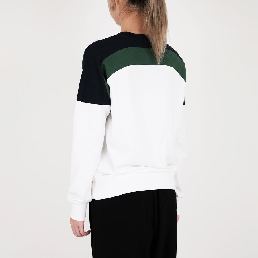 Women Contrast Panelled Sweatshirt - Off White - SW2202428Z