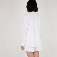 Women Waffle Knit Top - Off White - SW2204451A