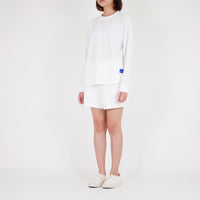 Women Waffle Knit Shorts - Off White - SW2204452A