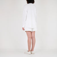 Women Waffle Knit Shorts - Off White - SW2204452A