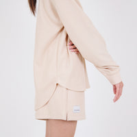 Women Waffle Knit Shorts - Nude - SW2204452C