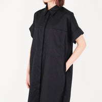 Women Oversized Shirt Dress - Black - SW2206545D