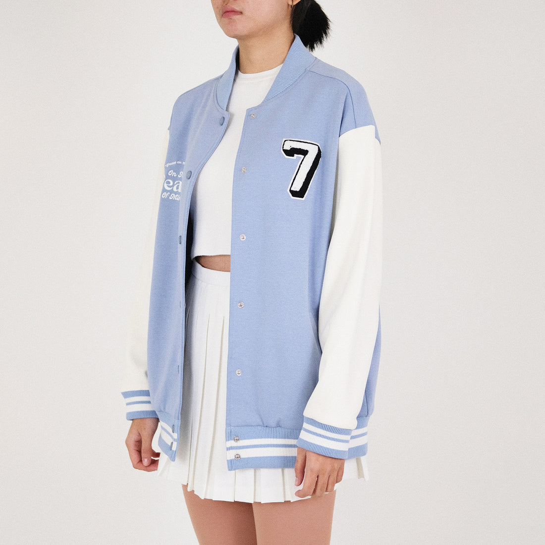 Women Varsity Jacket - Blue - SW2209529Z