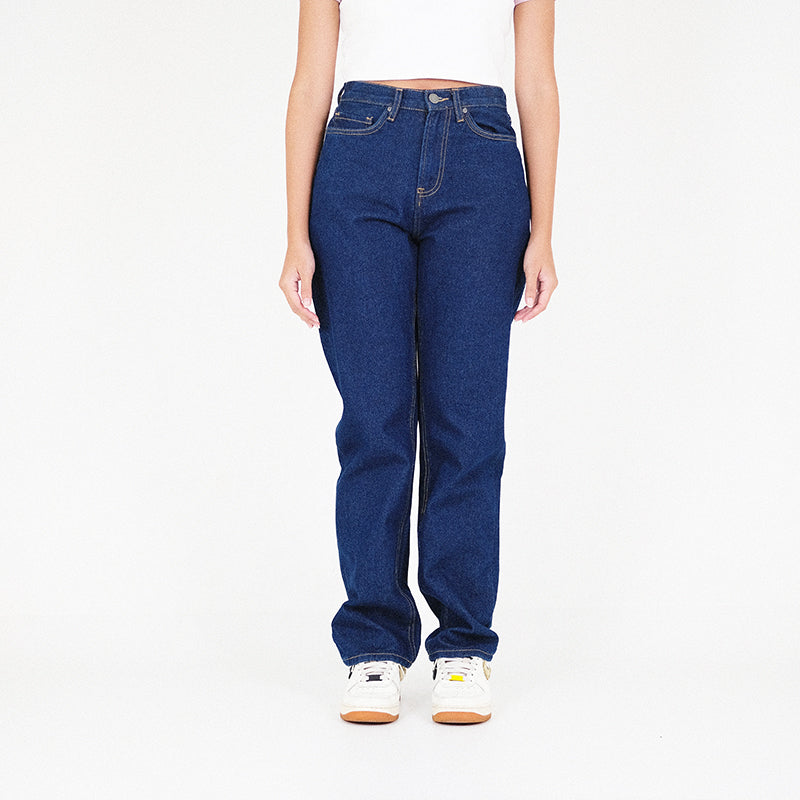 Women High Waisted Jeans - Dark Blue - SW2210544B