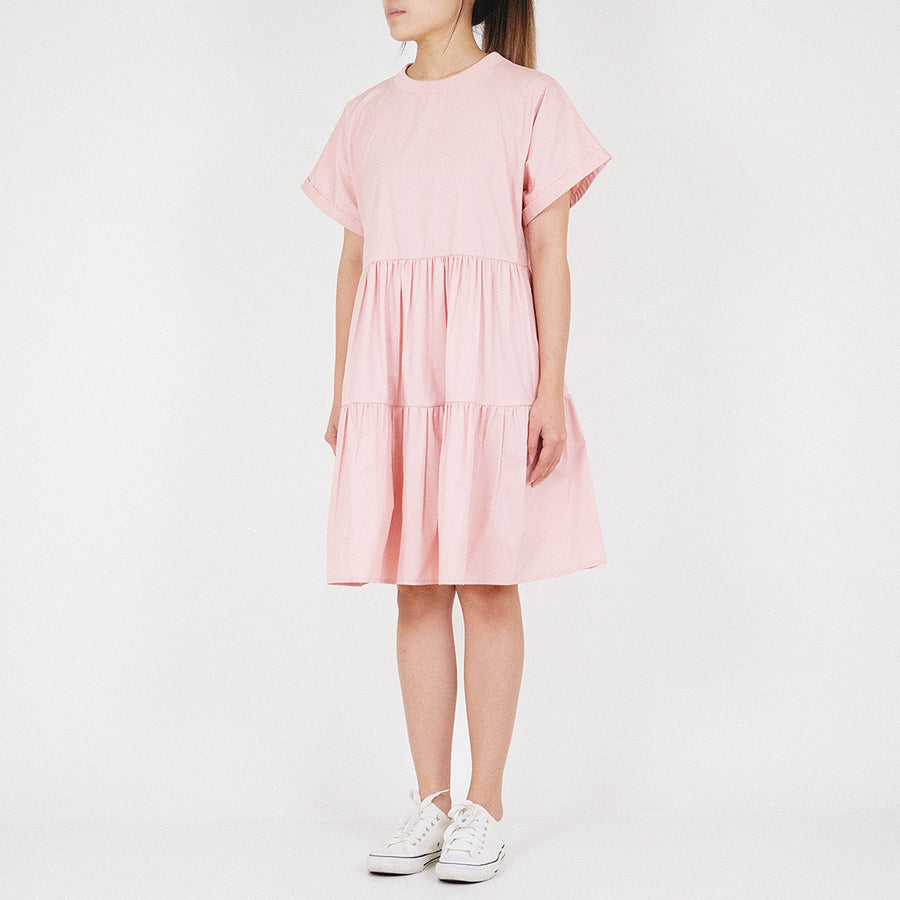 Women Tiered Dress
 - Pink - SW2212579B