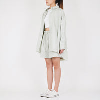 Women Oversized Shirt - Light Green - SW2212584B