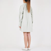 Women Oversized Shirt - Light Green - SW2212584B