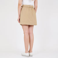 Women Elastic Waist Skirt - Khaki - SW2301017A