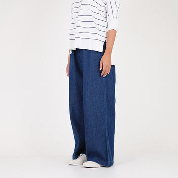 Women Wide Leg Pants - Blue - SW2301023B