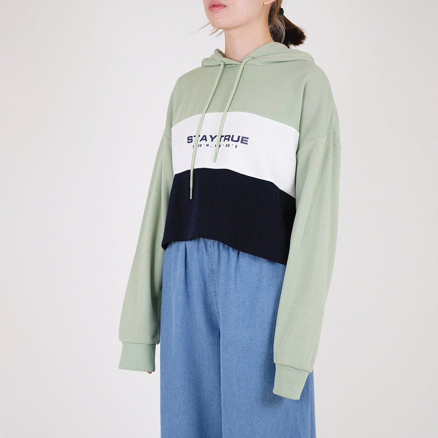 Women Contrast Sweatshirt - Mint - SW2303044B